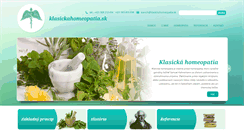 Desktop Screenshot of klasickahomeopatia.sk